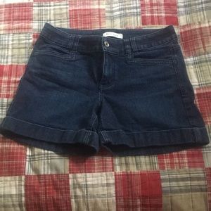 WHBM dark denim shorts